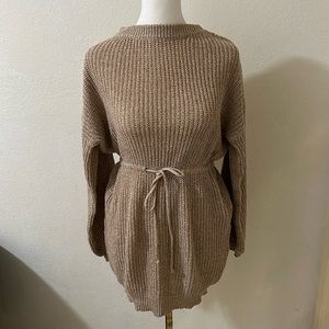 Classy Dress Sweater with self tie on waist